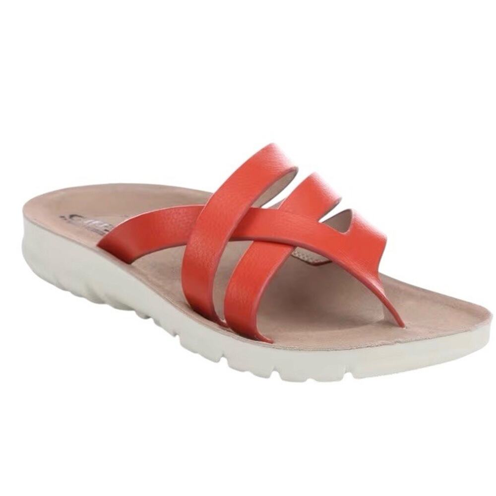 CLIFFS By White Mountain Bertina Red Women's Thong flip flops Sandals SZ/ 8